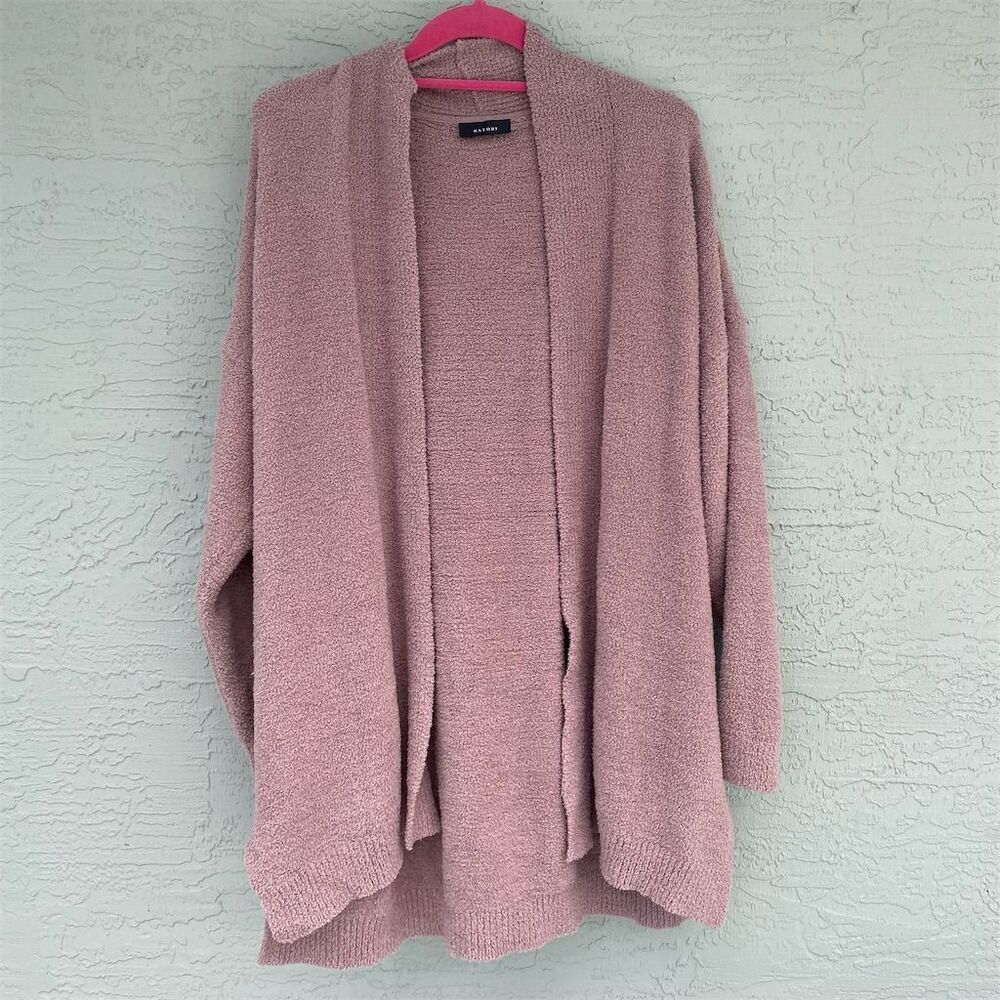 Natori Women's XL Open Front Cardigan Long Sleeve Sweater